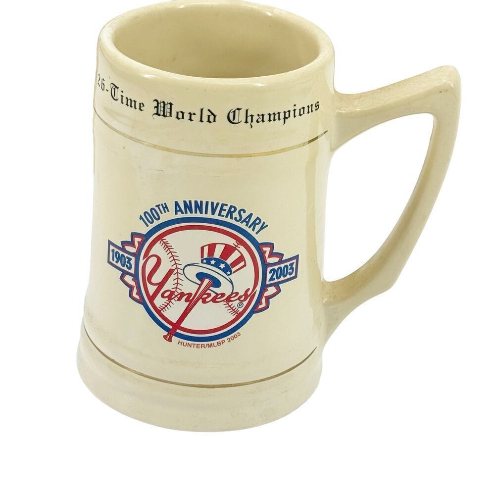 Vintage New York Yankees 100th Anniversary World Series Champions 4 Mugs Set NWT